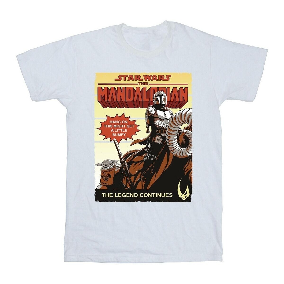 textil Niña Camisetas manga larga Star Wars The Mandalorian Bumpy Ride Blanco