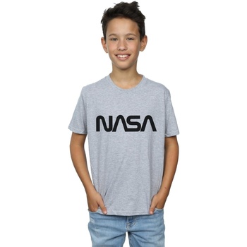 textil Niño Tops y Camisetas Nasa Modern Logo Gris
