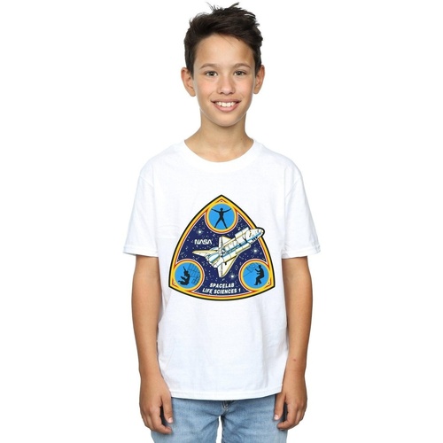 textil Niño Tops y Camisetas Nasa Classic Spacelab Life Science Blanco
