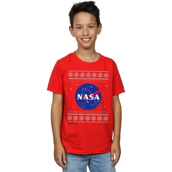 textil Niño Camisetas manga corta Nasa  Rojo