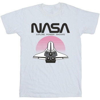 textil Niño Tops y Camisetas Nasa Space Shuttle Sunset Blanco