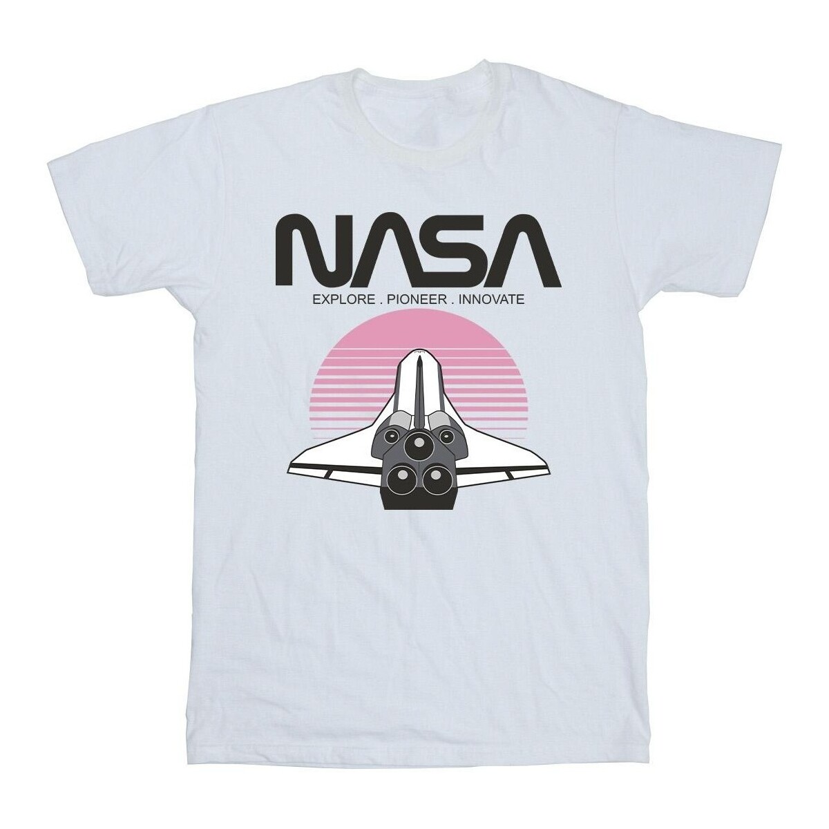 textil Niño Camisetas manga corta Nasa Space Shuttle Sunset Blanco