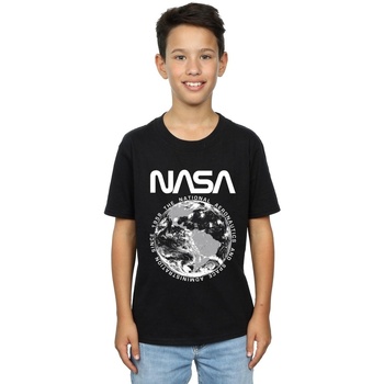 textil Niño Camisetas manga corta Nasa Planet Earth Negro