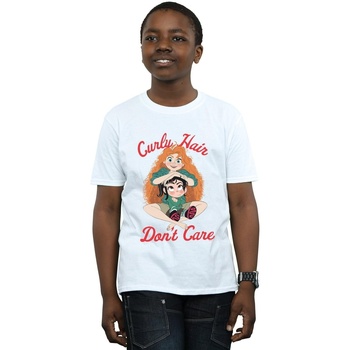 textil Niño Camisetas manga corta Disney Wreck It Ralph Merida And Vanellope Blanco