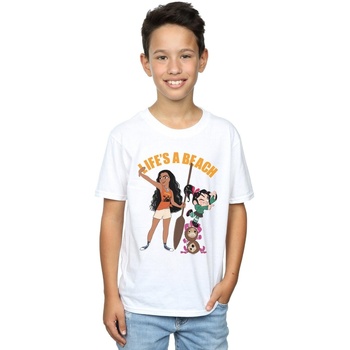textil Niño Tops y Camisetas Disney Wreck It Ralph Moana And Vanellope Blanco
