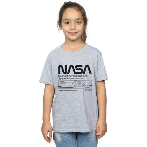 textil Niña Camisetas manga larga Nasa Classic Space Shuttle Gris