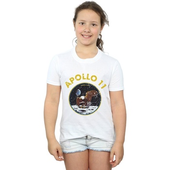 textil Niña Camisetas manga larga Nasa Classic Apollo 11 Blanco