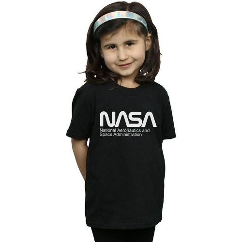 textil Niña Camisetas manga larga Nasa Aeronautics And Space Negro
