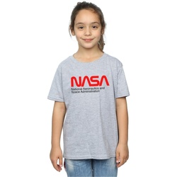 textil Niña Camisetas manga larga Nasa Aeronautics And Space Gris