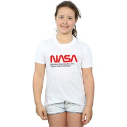 textil Niña Camisetas manga larga Nasa Aeronautics And Space Blanco