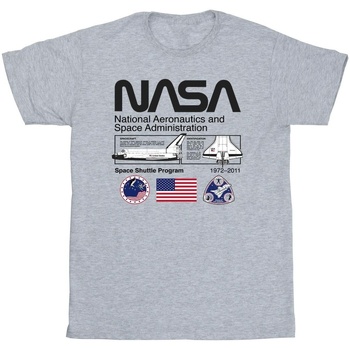 textil Niña Camisetas manga larga Nasa Space Admin Gris