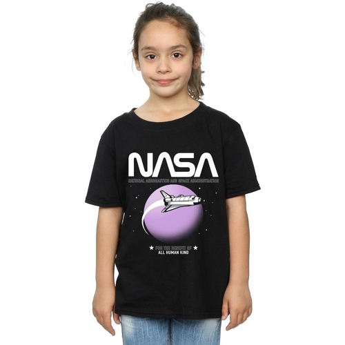 textil Niña Camisetas manga larga Nasa Shuttle Orbit Negro