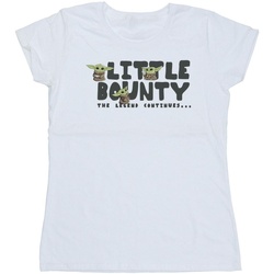 textil Mujer Camisetas manga larga Star Wars The Mandalorian Little Bounty Hunter Blanco