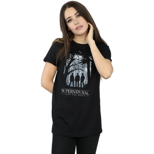 textil Mujer Camisetas manga larga Supernatural Group Outline Negro