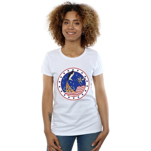 textil Mujer Camisetas manga larga Nasa Classic Rocket 76 Blanco