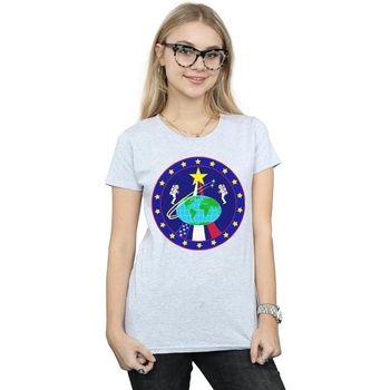 textil Mujer Camisetas manga larga Nasa Classic Globe Astronauts Gris