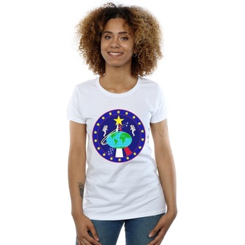 textil Mujer Camisetas manga larga Nasa Classic Globe Astronauts Blanco