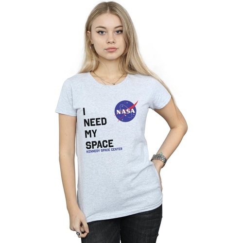 textil Mujer Camisetas manga larga Nasa I Need My Space Gris