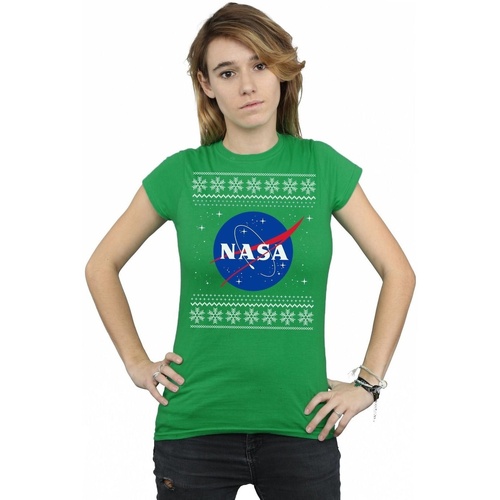 textil Mujer Camisetas manga larga Nasa BI44643 Verde