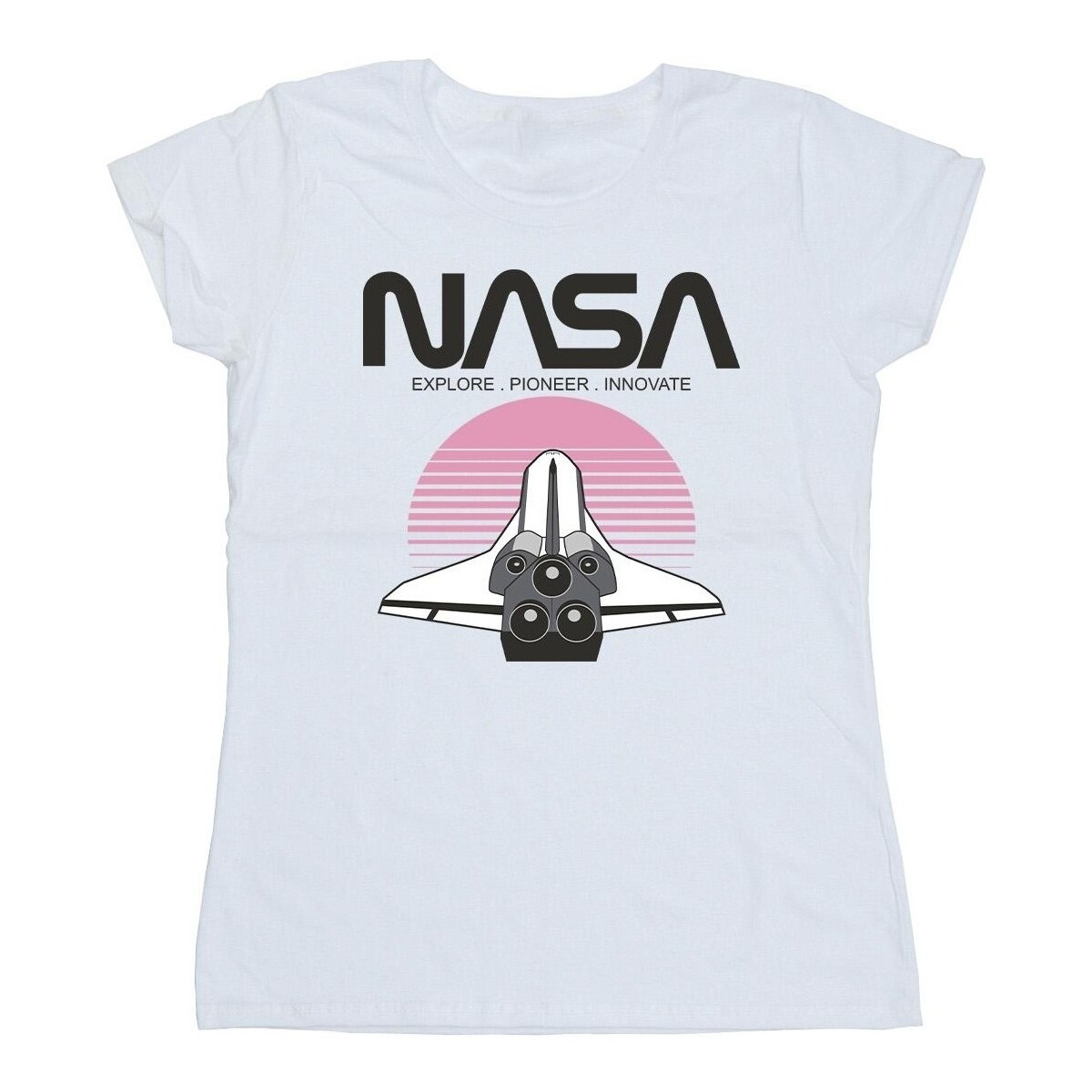 textil Mujer Camisetas manga larga Nasa Space Shuttle Sunset Blanco