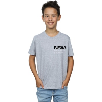 textil Niño Tops y Camisetas Nasa Johnson Worm Pocket Print Gris