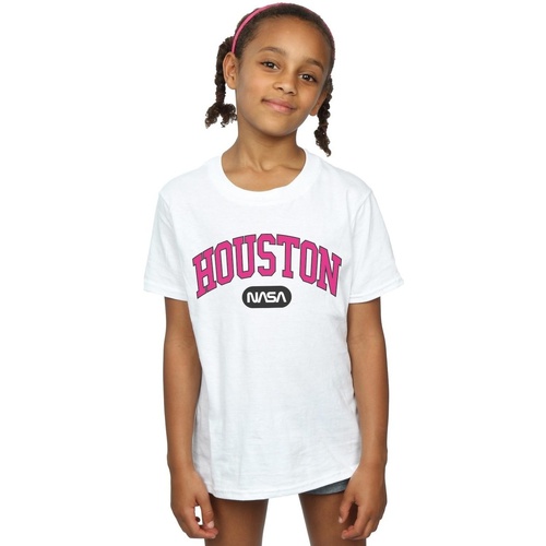 textil Niña Camisetas manga larga Nasa Houston Collegiate Blanco