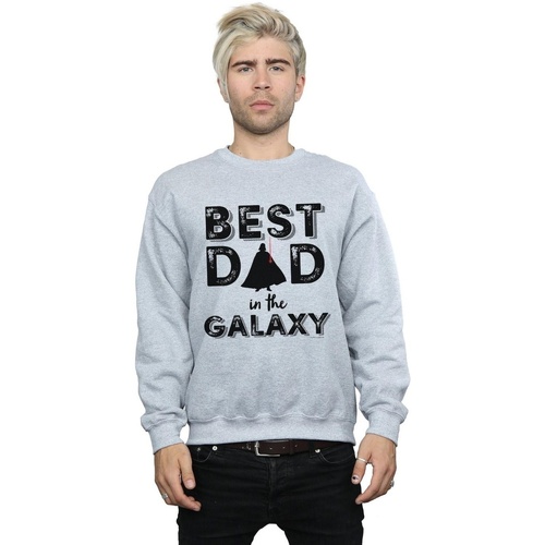 textil Hombre Sudaderas Disney Best Dad In The Galaxy Gris