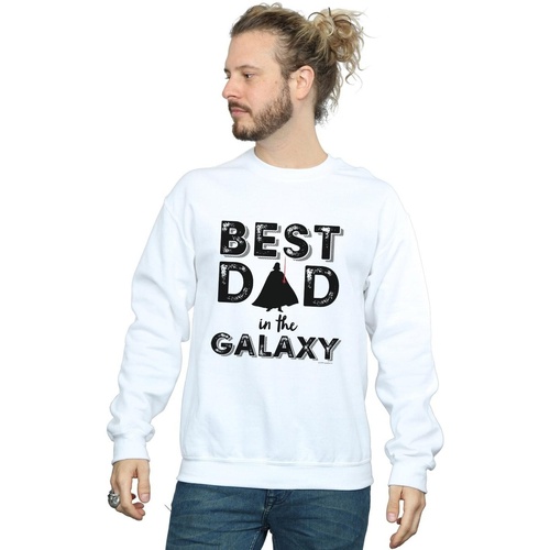 textil Hombre Sudaderas Disney Best Dad In The Galaxy Blanco