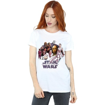 textil Mujer Camisetas manga larga Star Wars The Rise Of Skywalker Resistance Rendered Group Blanco