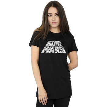 textil Mujer Camisetas manga larga Star Wars The Rise Of Skywalker Trooper Filled Logo Negro
