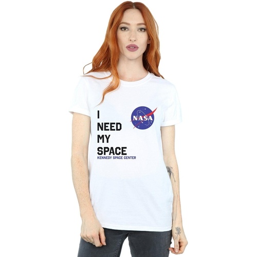 textil Mujer Camisetas manga larga Nasa I Need My Space Blanco
