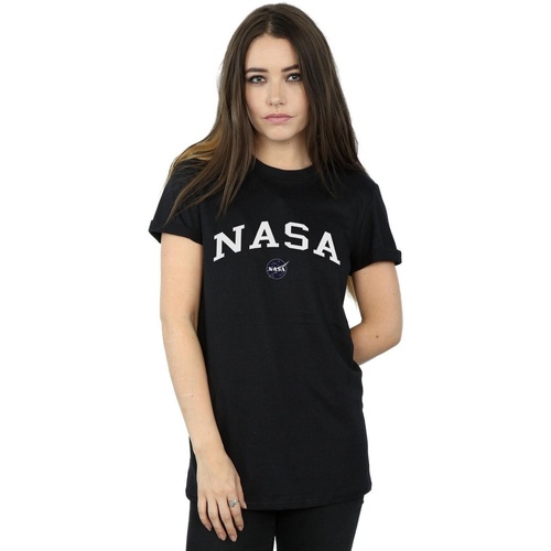 textil Mujer Camisetas manga larga Nasa Collegiate Logo Negro