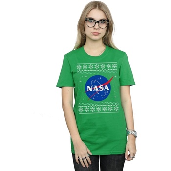 textil Mujer Camisetas manga larga Nasa BI47303 Verde