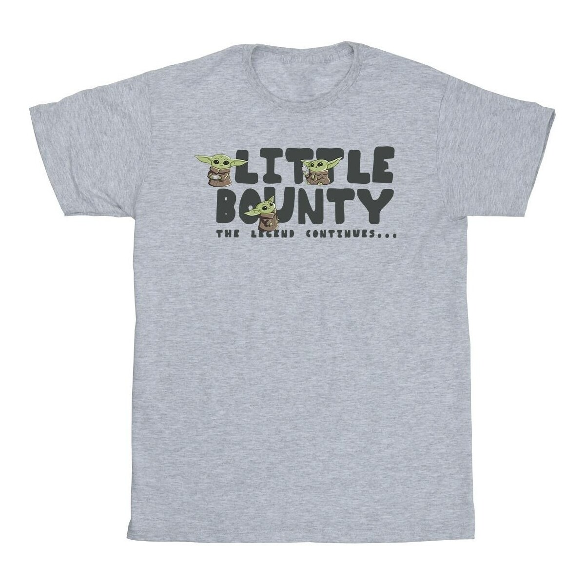 textil Hombre Camisetas manga larga Star Wars The Mandalorian Little Bounty Hunter Gris