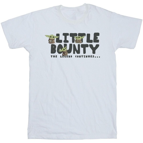 textil Hombre Camisetas manga larga Star Wars The Mandalorian Little Bounty Hunter Blanco