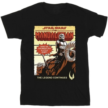 textil Hombre Camisetas manga larga Star Wars The Mandalorian Bumpy Ride Negro