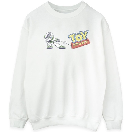 textil Hombre Sudaderas Disney Toy Story Buzz Pulling Logo Blanco