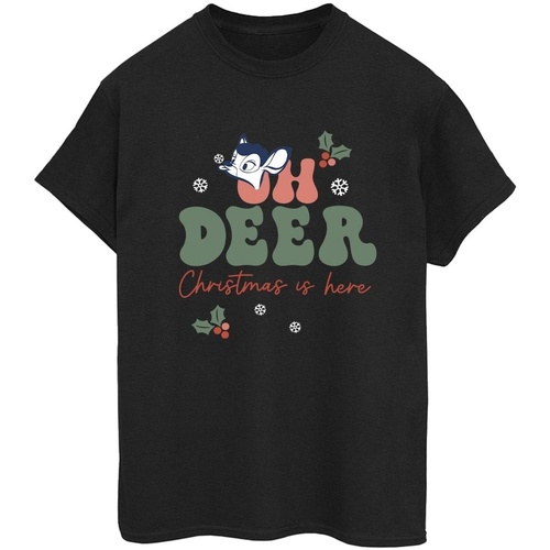textil Mujer Camisetas manga larga Disney Bambi Oh Deer Negro