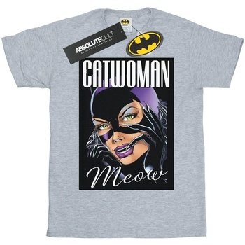 textil Mujer Camisetas manga larga Dc Comics Batman Catwoman Feline Fatale Gris