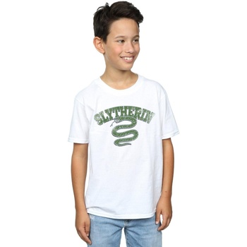 textil Niño Tops y Camisetas Harry Potter Slytherin Sport Emblem Blanco