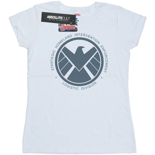 textil Mujer Camisetas manga larga Marvel Agents Of SHIELD Logistics Division Blanco
