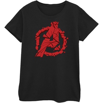 textil Mujer Camisetas manga larga Marvel Avengers Endgame Shattered Logo Negro