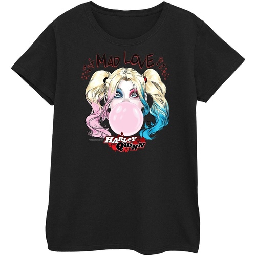 textil Mujer Camisetas manga larga Dc Comics Harley Quinn Mad Love Negro