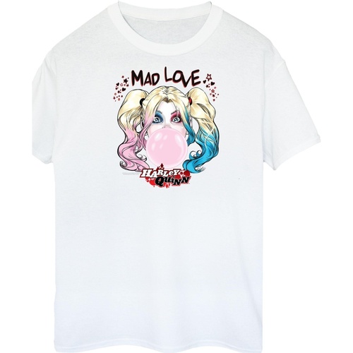 textil Mujer Camisetas manga larga Dc Comics Harley Quinn Mad Love Blanco