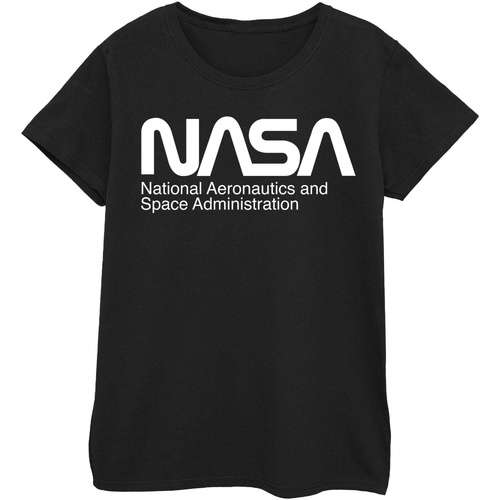 textil Mujer Camisetas manga larga Nasa Aeronautics And Space Negro