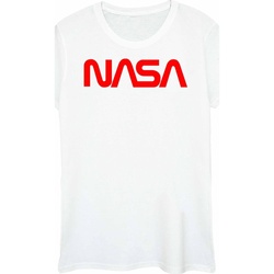 textil Mujer Camisetas manga larga Nasa Aeronautics And Space Blanco