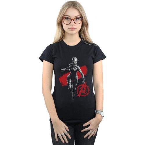textil Mujer Camisetas manga larga Marvel Avengers Endgame Mono Nebula Negro