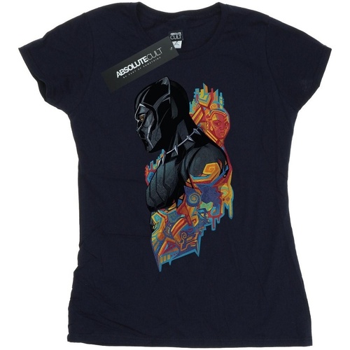 textil Mujer Camisetas manga larga Marvel Black Panther Profile Azul