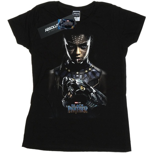 textil Mujer Camisetas manga larga Marvel Black Panther Shuri Poster Negro