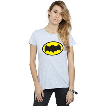 textil Mujer Camisetas manga larga Dc Comics Batman TV Series Logo Gris